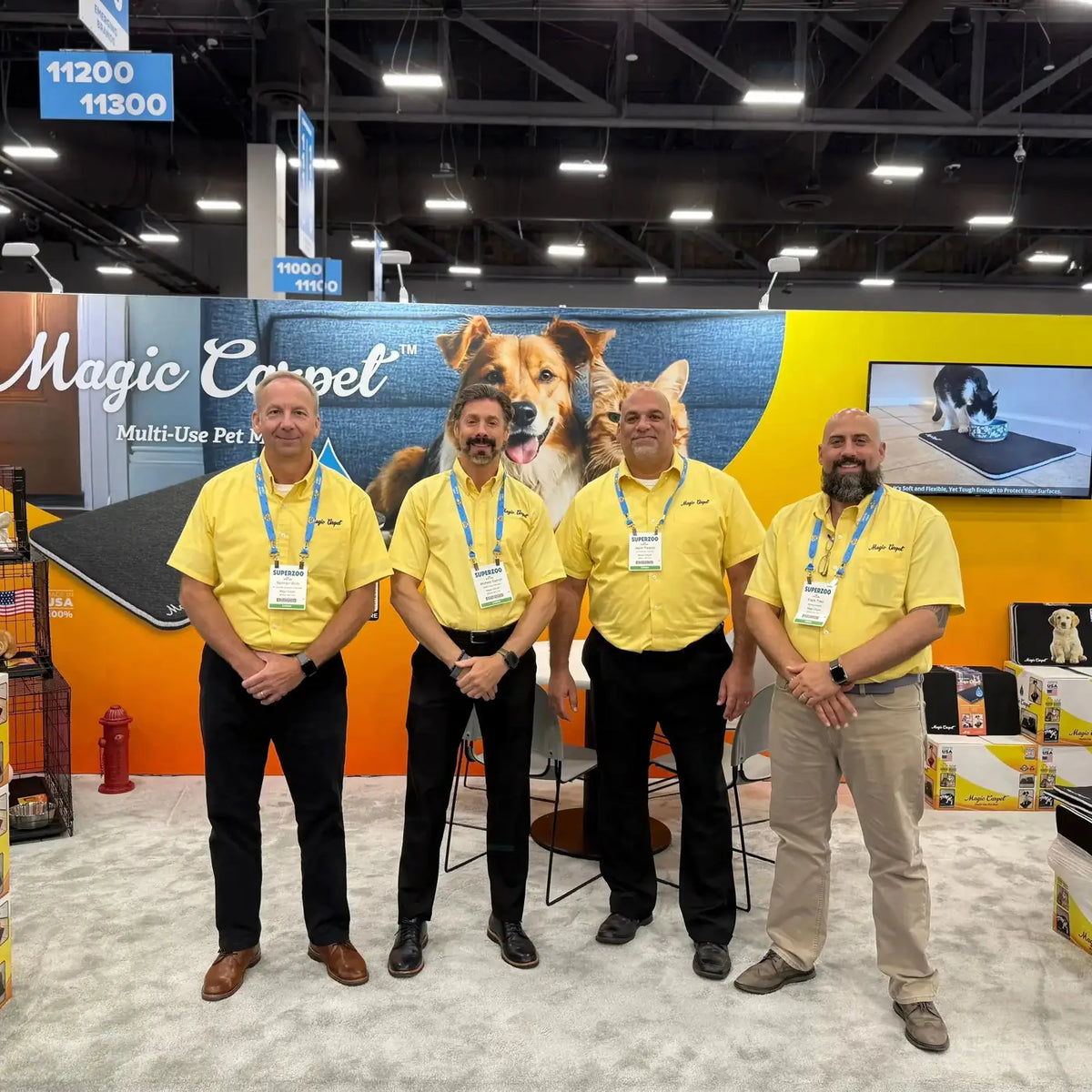 Magic Carpet team at the SuperZoo 2025 pet industry trade show booth