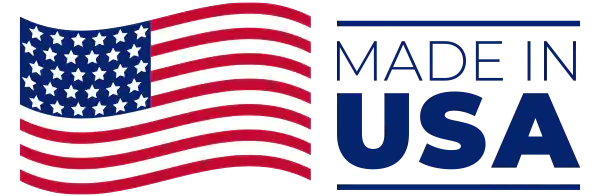 Magic Carpet® proudly made in the USA – badge for kennel liners, crate liners, feeding station mats, work mats, and kneeling pads